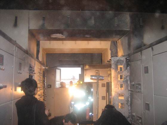 配电房火灾现场